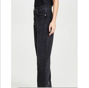 Reformation Black High/Mid Rise Mom Jeans